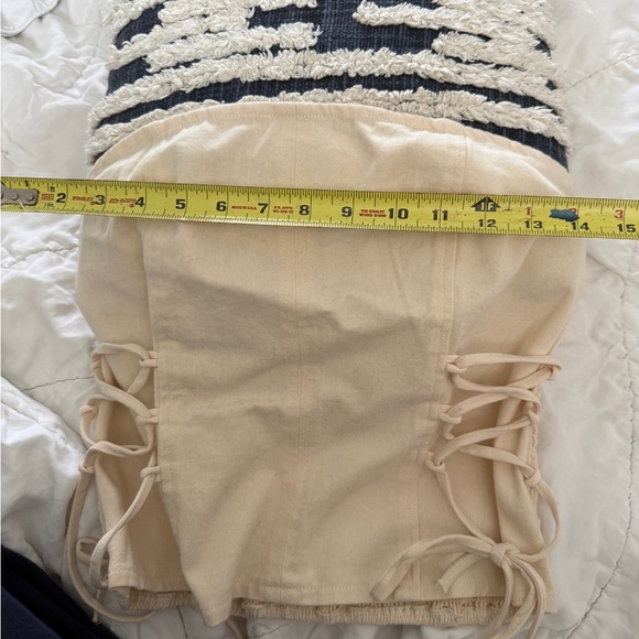 NWOT Lone Star Cream Lace-Up Corset Tube Top - Medium - Boho Western - Picture 2 of 6